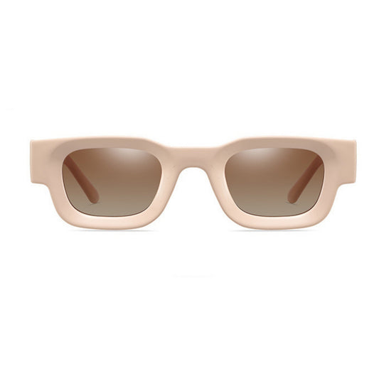 Γυαλιά Ηλίου Bodega polarized της Exposure Sunglasses με προστασία UV400 σε μπεζ χρώμα σκελετού και καφέ φακό.