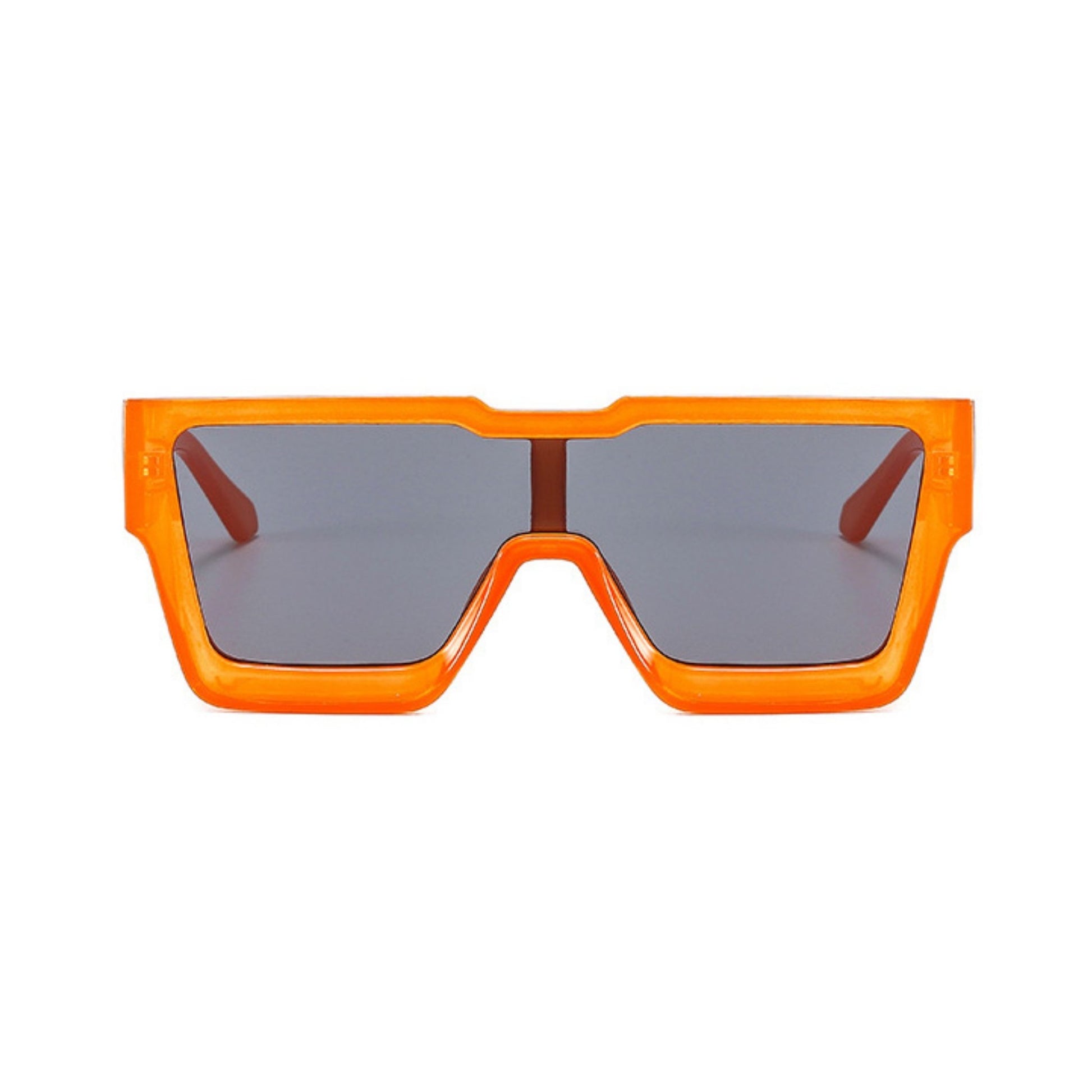 Γυαλιά ηλίου Toronto (Μάσκα) από την Exposure Sunglasses με προστασία UV400 με πορτοκαλί σκελετό και μαύρο φακό.