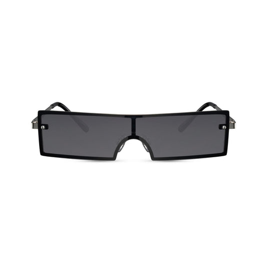 Γυαλιά ηλίου (Μάσκα) Miracle της Exposure Sunglasses με προστασία UV400 με μαύρο σκελετό και μαύρο φακό.