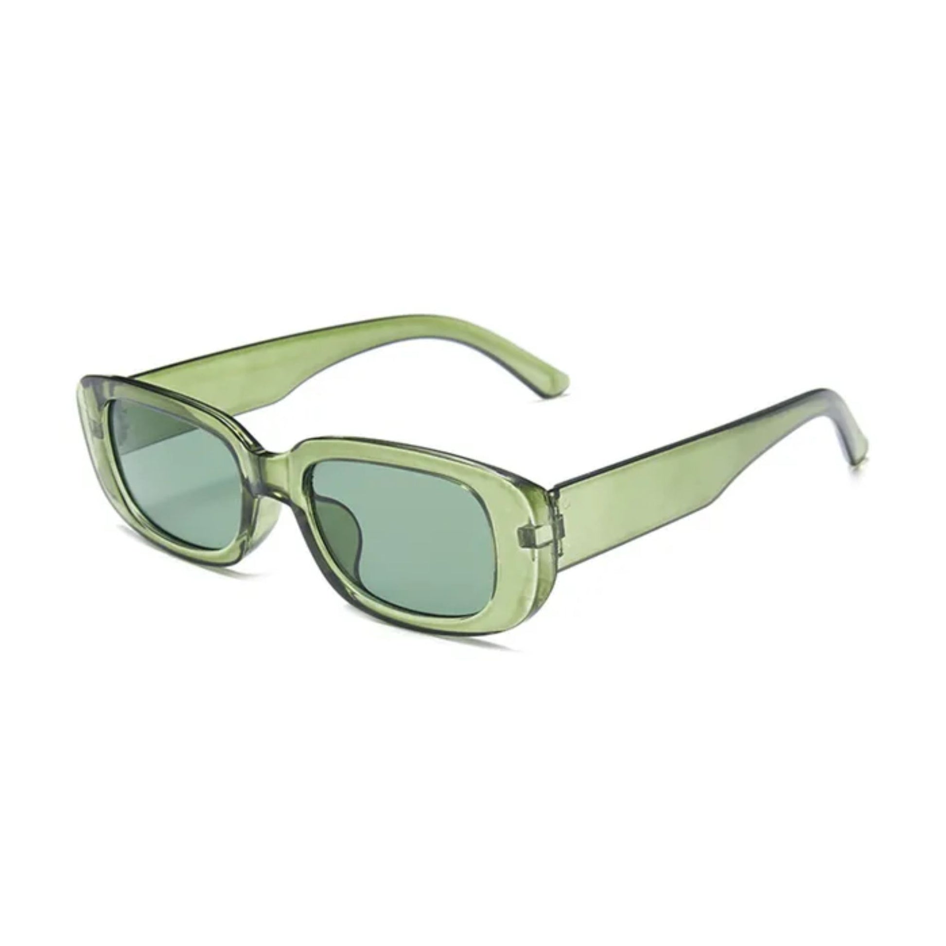Οβάλ Γυαλιά ηλίου Kony της Exposure Sunglasses με προστασία UV400 σε πράσινο χρώμα σκελετού και πράσινο φακό. Πλάγια προβολή